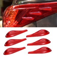 6 Pcs/Set Car Tail Light Sticker Airflow Sticker Anti Collision Car Spoiler Acrylic Bumper Decor Str