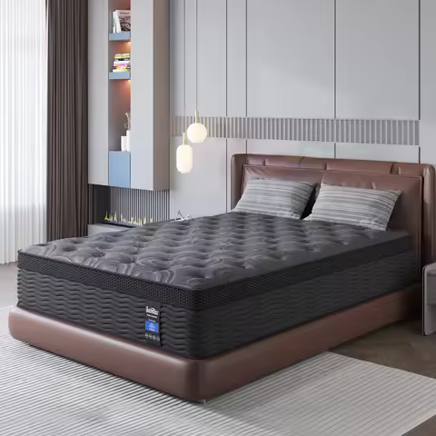 9" Twin Full King Queen Size Mattress in a Box Hybrid Spring Memory Foam,Euro Top Mattresses Medium 
