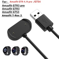USB Charging Cable for Xiaomi Huami Amazfit GTS3 GTR3 GTR 3 PRO T-Rex2 GTS4 GTR 4 Smartwatch Charger Cradle Fast Charging Cable