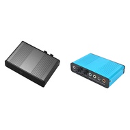 USB 6 Channel 5.1 / 7.1 Surround External Sound Card PC Laptop Desktop Tablet Audio Optical Adapter Card