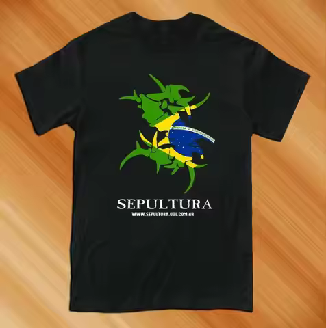 Sepultura Band T-Shirt Brazilian Thrash Metal Logo Graphic Tee Stylish Top for Metalheads Sepultura 
