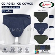 Contents of 3Pcs CD MEN'S UNDERWEAR AGREE AG123 M-XXL
