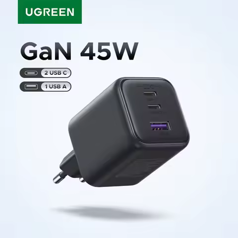 【EU Plug】UGREEN 45W/30W/25W/20W GaN Charger PD3.0 PPS QC3.0 USB C Fast Charger For iPhone 17 16 15 P