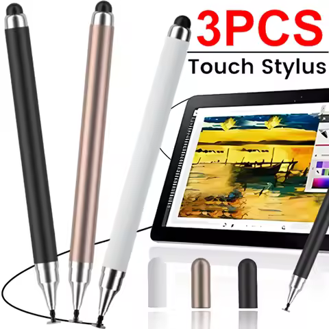 3-1Pcs Tablet Mobile Phone Universal 2 IN 1 Capacitive Stylus Pen Drawing Pens for IPhone Android Al