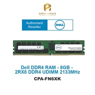 DELL Original DDR4 RAM 8GB PC4-17000 2133MHz 2RX8 DDR4 DIMM  (CPA-FN6XK) - GENUINE Dell Spare Part