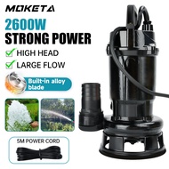 2600W 3.5HP Submersible Water Pump High Lift Water Booster Pump Jet Pump Cutting Water Pump, 220V