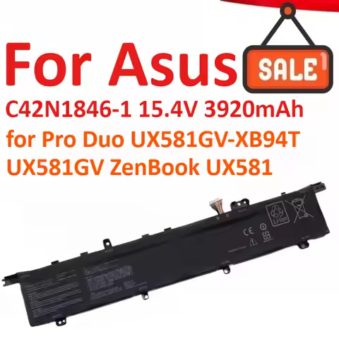 C42N1846-1 15.4V 3920mAh 62Wh Laptop Battery For Asus Pro Duo UX581GV-XB94T UX581GV ZenBook UX581 Re