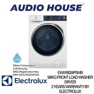 ELECTROLUX EWW9024P5WB  9/6KG FRONT LOAD WASHER DRYER  COLOUR: WHITE  WATER EFFICIENCY LABEL: 4 TICKS***2 YEARS WARRANTY