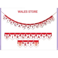 CAKE TOPPER August 17th/banner August 17th curtain/ August 17th balloon/ August 17th package dirgaha