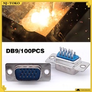 100PCS DB9 9 Pin Connector DB9 Connector Socket Adapter RS232 Serial Port Connector DB9 Male Female