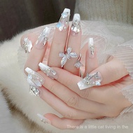 Elegant Hand-Weared Nails Nails Butterfly Manicure Finished Product Detachable Finger Nails Fake Nai