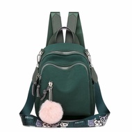 backpack wanita kulit sintetis import hongkong tas ransel wanita - hijau