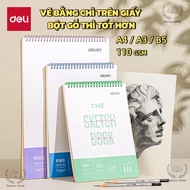 XO Deli sketchbook - Spring spine - Vertical format A4 A3 B5 - High quality wood pulp paper Cold pre