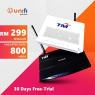 UNIFI Home Fiber 800Mpbs Unlimited Data - Free modem & Router (1 Bulan FREE)