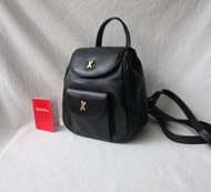 FOAK古著 Paloma Picasso黑色羊皮古董後背包