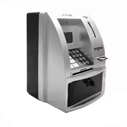 New Smart ATM Piggy Bank for Money Mini Banknote Money Boxes Voice ATM Machine to Teach Children Mon