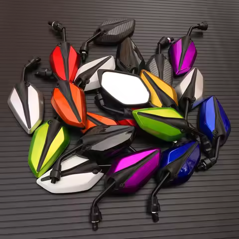 10MM Rear View Mirrors Side Rearview Clear Vision for Yamaha Zuma 50 125 Chappy Majesty Razz Riva Sm