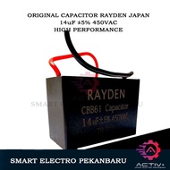 ORIGINAL 14uF 450VAC RAYDEN JAPAN CBB61 – WATER PUMP CAPACITOR 450V 14 UF 450VOLT 450 VOLT 450V.AC 4