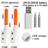 Electronic Fishing Light CR425 3.6V Battery USB Charge Rod Sense Strike Indicator LED Stick Pesca Ta