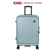 AMERICAN FLYER 24" Polycarbonte 4 Double Wheels Expandable Trolley Case - Light Blue