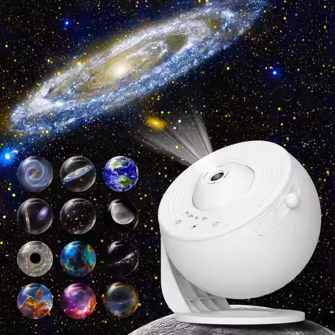 Star Projector 12 in 1 HD Galaxy Projector for Bedroom 360° Rotating Planetarium Projector with 1H 2