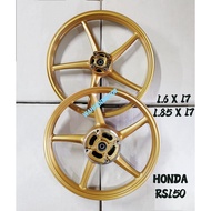 [ ENKEI ] HONDA RS150 V1 V2 SP522 5 LEG BLACK GOLD COLOUR 1.6 / 1.85 X 17 SPORTRIM SPORT RIM SP 522 RS 150