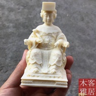Ivory Fruit Carving Mazu Heaven Queen Poseidon Heaven Virgin Mary Sea Blessing Peace Meizhou Mazu Em