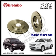 GENUINE BREMBO TOYOTA LAND CRUISER UZJ200 UZJ201 LEXUS LX570 DISC ROTOR [1 PAIR (LH+RH)]