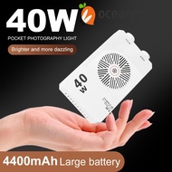 OCEANMAPDZ RGB LED Camera Light, 40W 2800-9000K Mini LED Video Lamp, Lightweight Adjustable 3 Color 