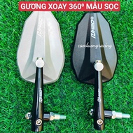 Gương chiếu hậu H2c chân xoay 306 độ đạt chuẩn giao thông Mẫu F70 - F78 - caoduongracing phụ tùng xe