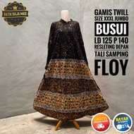 Gamis Muslimah Twill Ori Jumbo Pekalongan Motif Abstrak Murah