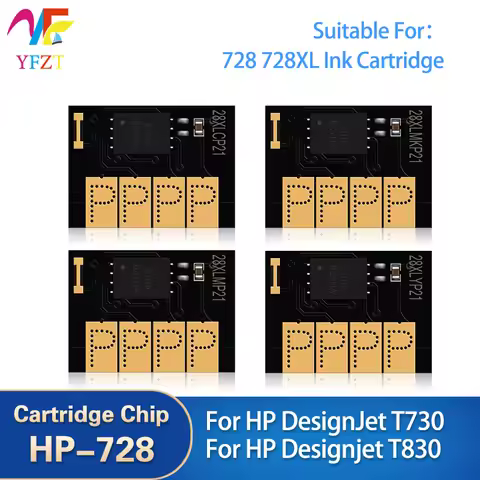 For HP 728 728XL chip For HP DesignJet T730 T830 Printer Ink Cartridge Chip HP728 XL Chip F9J68A F9J