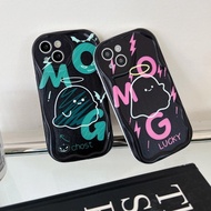 Silicone Soft Phone Case for Itel A50 A60 A60S A70 S23 Plus Cartoon Ghost Pattern Curved Shockproof 