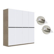 SB Design Square SB FURNITURE ชุดตู้เสื้อผ้า Wardrobe Plus ขนาด 200 ซม. สี MG ขาว พร้อมชั้นแขวน LAV-