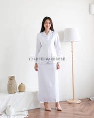 Blazer Putih Wanita / Seragam PNS ASN / Baju Dinas Perawat / Seragam Wanita / Baju Putih - 7015 Puti