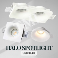 Gypsum Plaster Board Trimless Recessed Halo GU10 Spotlight Downlight False Ceiling