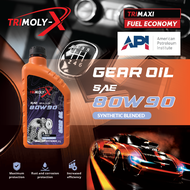 TRIMOLY-X TRIMOLYX Manual Transmission GEAR OIL FLUID 80W90 1L API GL5-LSD Minyak Hitam Gearbox Manu