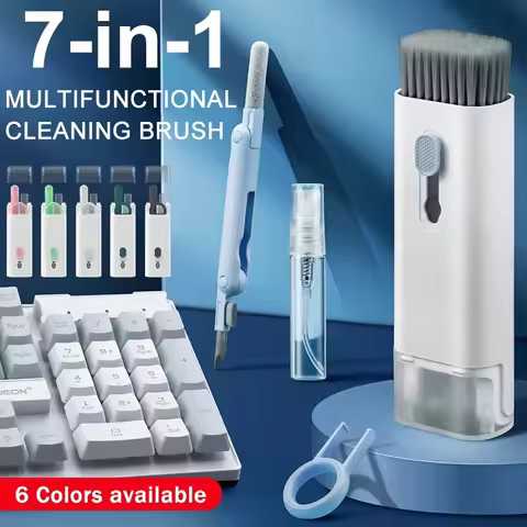 7 in 1 Computer Keyboard Cleaner Brush Kit Earphone Cleaning Pen For Headset Keyboard Cleaning Tools