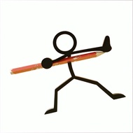 Warrior model ornaments surprise tide play hand puppet stand match pen holder wooden model pen