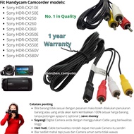 Cable USB AV Audio Video RCA Handycam Camcorder Sony HDR-CX210E HDR-CX150E HDR-CX250 HDR-CX260 HDR-C