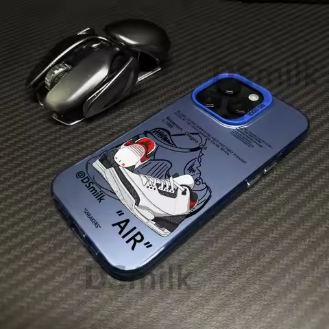 Sneakers Phone Case for iPhone 16 15 14 13 Pro 12 11 Pro Xs X XR Max 8 7 SE Laser Hard TPU Cases Bac
