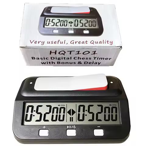 HQT101 Digital Chess Timer Count Down Up Chess Clock Professional Memory Function Chess Timer for Ga