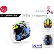 PSB Approved NHK GT Karel #3 Winter Blue Open Face Motorcycle Helmet With Double Visor