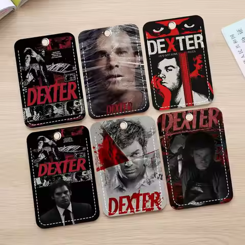Dexter Keychain Card Holders Keyring Bank Bus ID Credit Cards Key Ring Chains