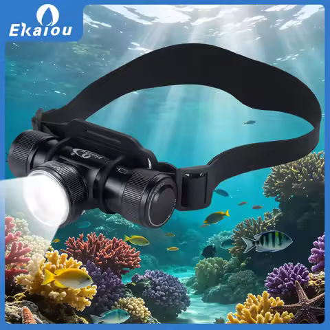 2026 New SFT40 LED Diving Headlamp 3000 Lumen Waterproof Underwater Swimming Headlight For Fishing C