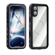 IP68 Waterproof Case For iPhone 16 15 14 13 Pro Max Plus Full Body Cover Swim Underwater Diving Mag