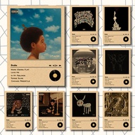 Drake Posters Hot Music Album Star Rock Poster Hip Hop Posters For Living Room kraft paper Painting 