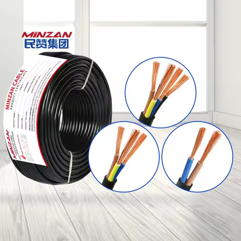 Sheathed Wire Cable2 3 4 5 6 Core LED Extension Round Cable Automotive Flexible PVC Wire Outdoor LED