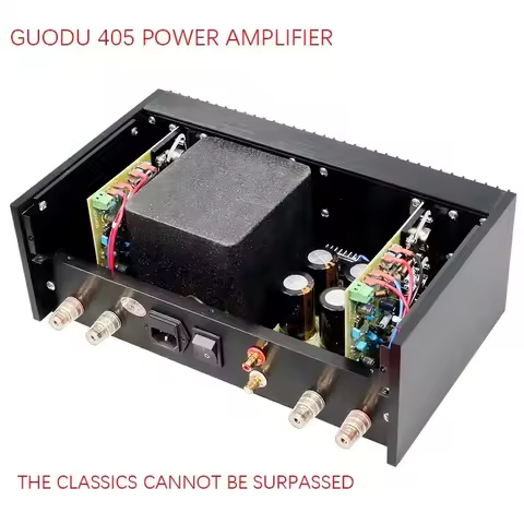 BRZHIFI Clone Classic British Quad 405 Aluminum Enclosure Power Amplifier 2 Channels Stereo Audio Am