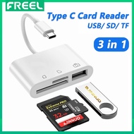 เครื่องอ่านการ์ดหน่วยความจำ USB C ถึง Micro SD TF เข้ากันได้กับ I-Pad Pro Mac-Book Pro/airChromebook 3-In-1 USB Camera Card Reader Adapter สำหรับ Galaxy S10/S9และอุปกรณ์ USB C อื่นๆ